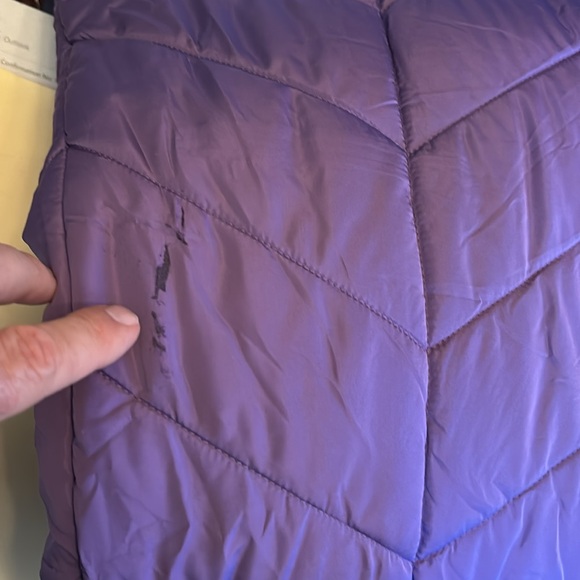 Gore-Tex women’s XL ski snowboard snow suit one piece fur collar purple jacket - Picture 5 of 6